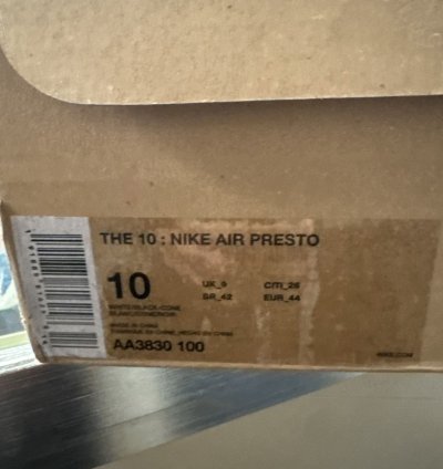 Off-white Air Presto White Size 10 Aa3830-100 Used