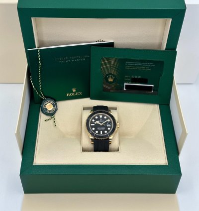 Rolex Yacht-master 42 New 2025 Yacht-master 42mm 226658 Yellow Gold Oysterflex Black Dial