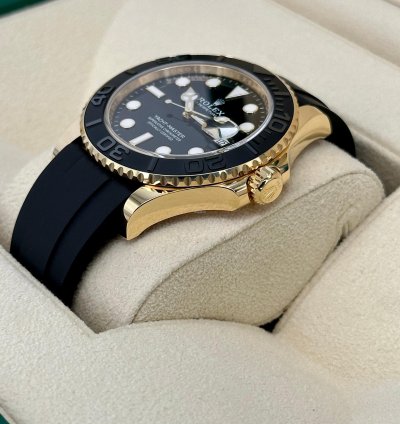 Rolex Yacht-master 42 New 2025 Yacht-master 42mm 226658 Yellow Gold Oysterflex Black Dial