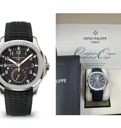 Patek Philippe Aquanaut Travel Time Black Dial 5164a-001