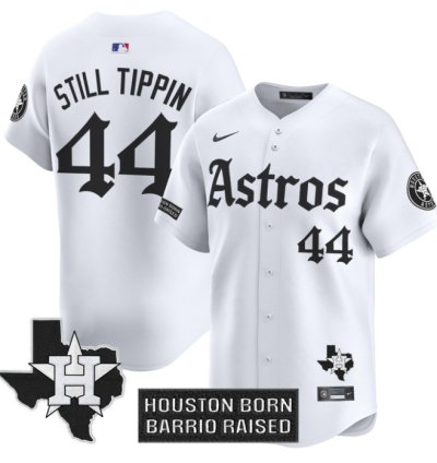 Still Tippin Jersey 44 Houston Astros Gothic Edition Vapor Premier Limited Stitched White