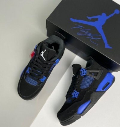 Nike Air Jordan 4 Thunder Blue Basketball Sneakers