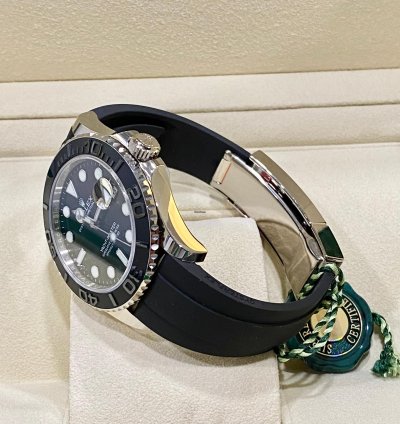 Rolex Yacht-master 42 New 226659 White Gold 18k Black Rubber Bracelet 42mm