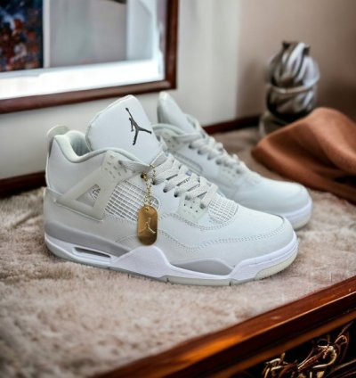 Nike Air Jordan 4 Water Grey Bassketball Sneakers Semi Ua