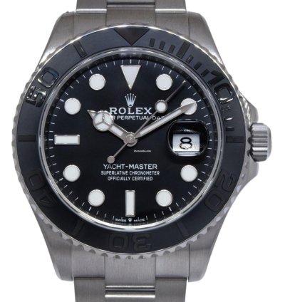 Rolex Yacht-master 42 New Rolex Yacht-master 42 Rlx Titanium Intense Black Dial Watch 24 226627