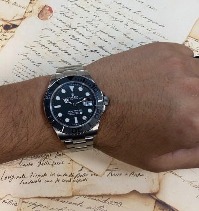 Rolex Yacht-master 42 New Rolex Yacht-master 42 Rlx Titanium Intense Black Dial Watch 24 226627