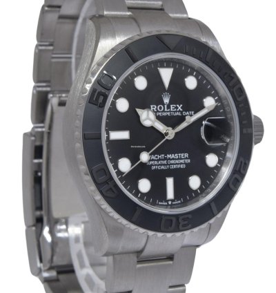 Rolex Yacht-master 42 New Rolex Yacht-master 42 Rlx Titanium Intense Black Dial Watch 24 226627