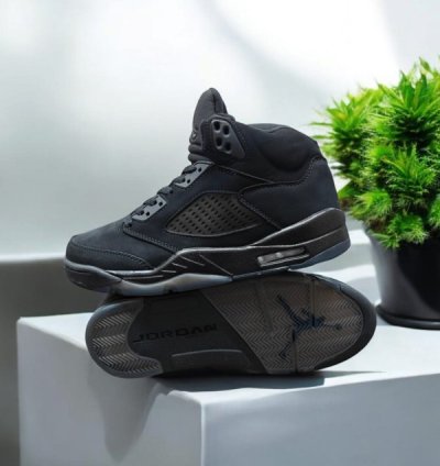 Nike Air Jordan 5 Black Cat Basketball Sneakers Semi Ua