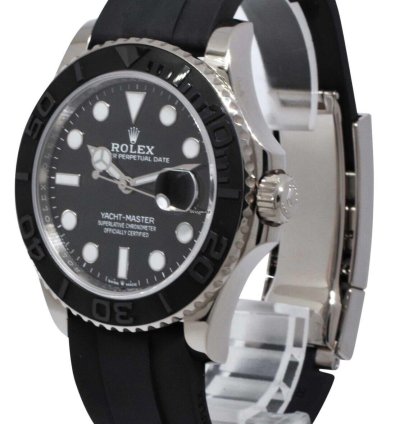 Rolex Yacht-master 42 New Rolex Yacht-master 42mm 18kt White Gold Men Oysterflex Watch 24 226659