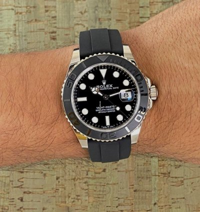 Rolex Yacht-master 42 New Rolex Yacht-master 42mm 18kt White Gold Men Oysterflex Watch 24 226659