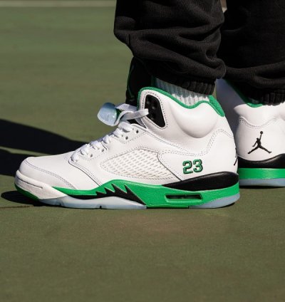 Nike Air Jordan 5 Lucky Green Basketball Sneakers