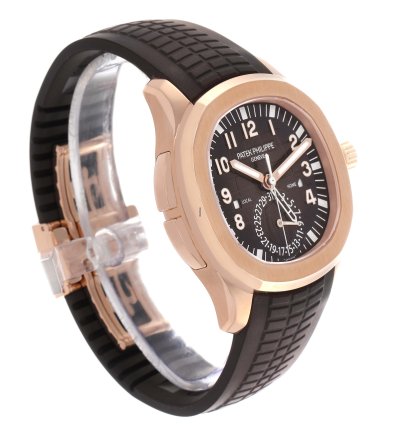 Patek Philippe Aquanaut Travel Time Rose Gold Mens Watch 5164r