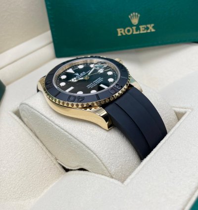 Rolex Yacht-master 42 New Yacht-master 42mm 226658 Yellow Gold Black Oysterflex Rubber Strap Strap