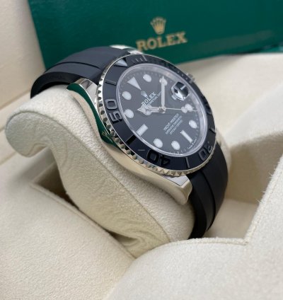 Rolex Yacht-master 42 New Yacht-master 42mm 226659 White Gold Black Oysterflex Rubber Strap Strap