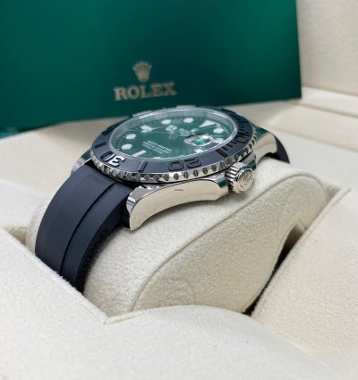 Rolex Yacht-master 42 New Yacht-master 42mm 226659 White Gold Black Oysterflex Rubber Strap Strap
