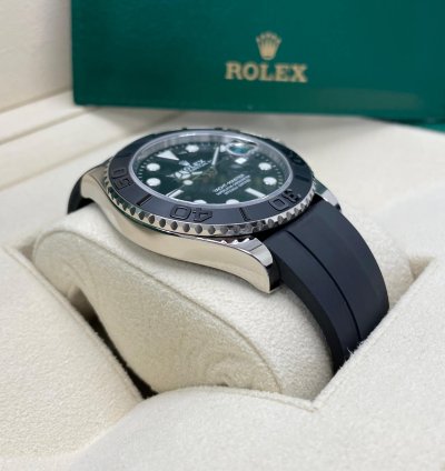 Rolex Yacht-master 42 New Yacht-master 42mm 226659 White Gold Black Oysterflex Rubber Strap Strap