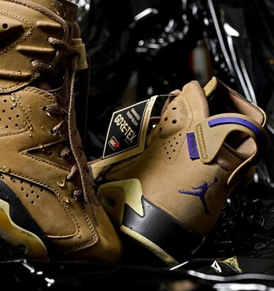Nike Air Jordan 6 Gore Tex Brown Kelp Baskeball Sneakers