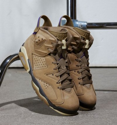 Nike Air Jordan 6 Gore Tex Brown Kelp Baskeball Sneakers