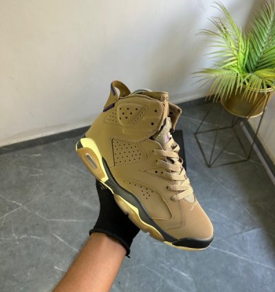 Nike Air Jordan 6 Gore Tex Brown Kelp Baskeball Sneakers