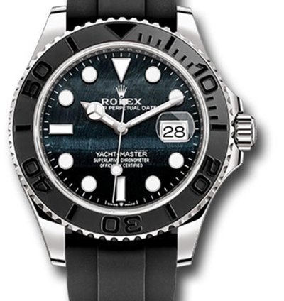 Rolex Yacht-master 42 New Yacht-master Falcon Eye Dial 42mm 226659 White Gold Black Oysterflex Rubber Strap