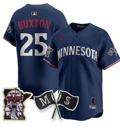 Byron Buxton Jersey 25 Minnesota Twins Alternate Limited Stitched Navy