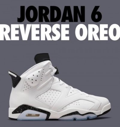 Nike Air Jordan 6 Reverse Oreo Basketball Sneakers