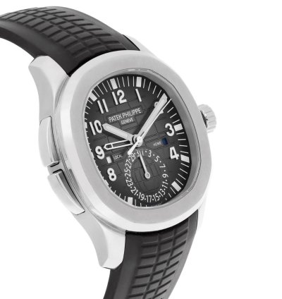 Patek Philippe Aquanaut Travel-time Steel Black Dial Watch 5164a-001 Box Papers