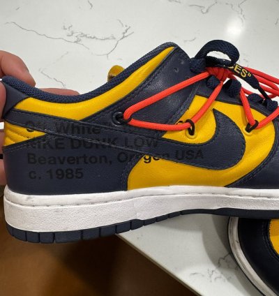 Off-white Nike Dunk Low University Gold