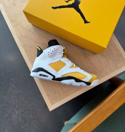 Nike Air Jordan 6 Yellow Ochre Basketball Sneakers