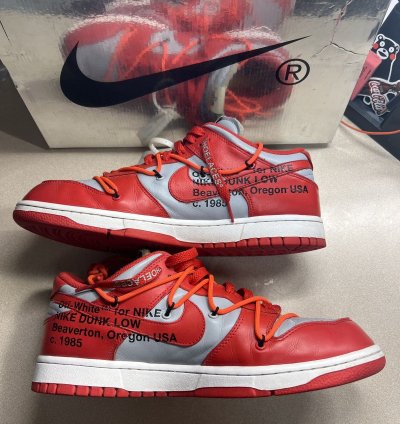Off-white Nike Dunk Low University Red Sz 10 5