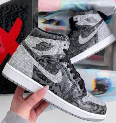 Nike Air Jordan Retro 1 High Rebellion Basketball Sneakers Semi Ua