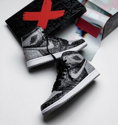 Nike Air Jordan Retro 1 High Rebellion Basketball Sneakers Semi Ua