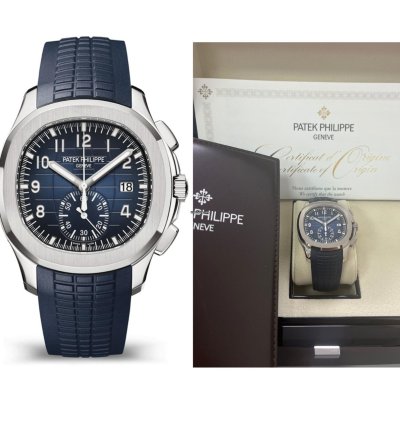 Patek Philippe Aquanaut White Gold Blue Dial 5968g-001