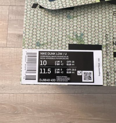 Union Nike Dunk Size 10
