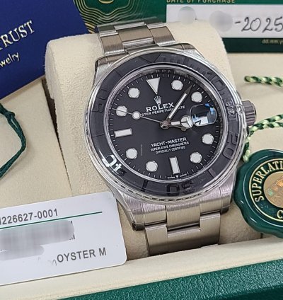 Rolex Yacht-master 42 Rlx Titanium Factory Stickers Unworn New 2025 Green Full Set White Tag