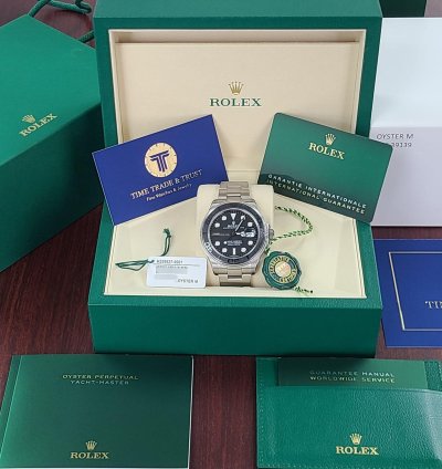 Rolex Yacht-master 42 Rlx Titanium Factory Stickers Unworn New 2025 Green Full Set White Tag