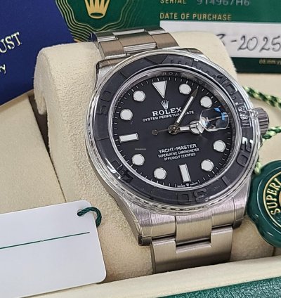 Rolex Yacht-master 42 Rlx Titanium Factory Stickers Unworn New 2025 Green Full Set White Tag