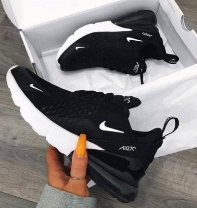 Nike Air Max 270 Black White Running Shoes