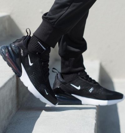 Nike Air Max 270 Black White Running Shoes