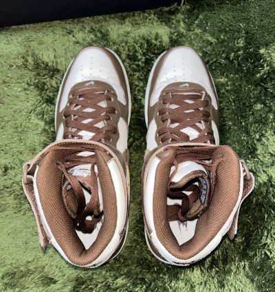 Us 11 Nike Air Force 1 Mid Cacao Brown Plaid Swoosh