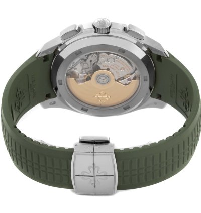 Patek Philippe Aquanaut White Gold Rubber Strap Mens Watch 5968g Box Papers