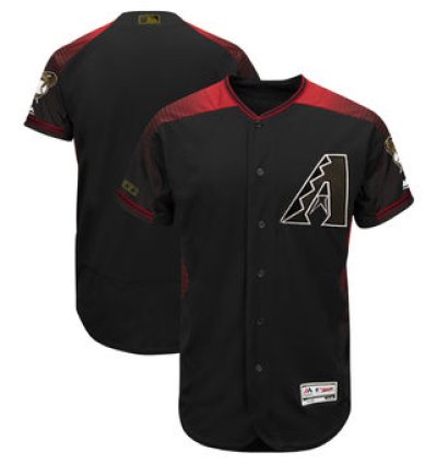 Arizona Diamondbacks Majestic Black 2018 Memorial Day Collection Flex Base Team Custom Jersey
