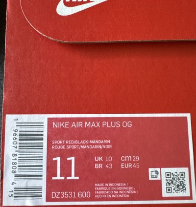 Us11 - Volcano Retro Nike Air Max Plus Og Tn