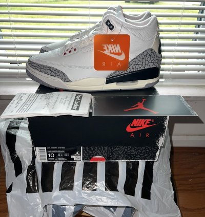 2023 Nike Air Jordan Retro 3 White Cement Reimagined