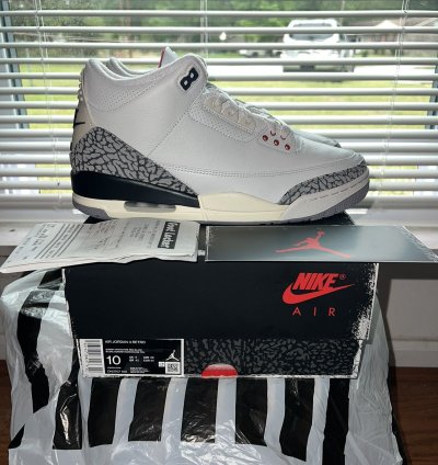2023 Nike Air Jordan Retro 3 White Cement Reimagined