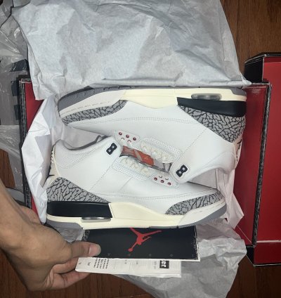 2023 Nike Air Jordan Retro 3 White Cement Reimagined
