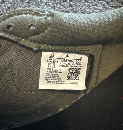 Air Jordan 1 Low Og Sp Medium Olive Size 13