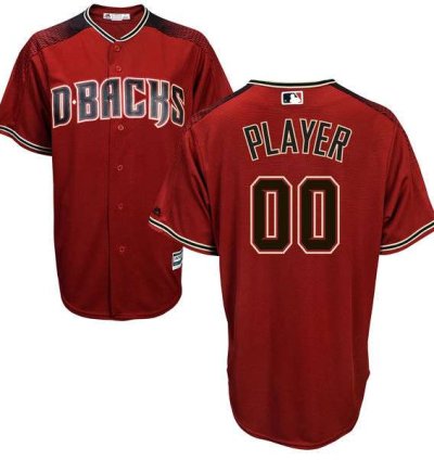 Arizona Diamondbacks Red With Brick Customized Majestic Mlb Collection Jersey