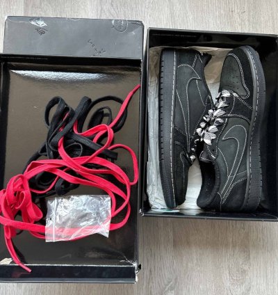 Size 10 - Nike Air Jordan 1 Low Travis Scott Black Phantom