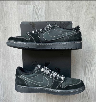 Size 10 - Nike Air Jordan 1 Low Travis Scott Black Phantom